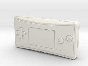 1:6 Nintendo Game Boy Micro (Black) in White Natural Versatile Plastic