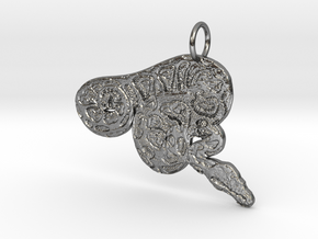 Python Pendant in Polished Silver
