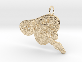 Python Pendant in 14K Yellow Gold