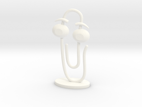 CLIPPY 2.0 (small) in White Processed Versatile Plastic