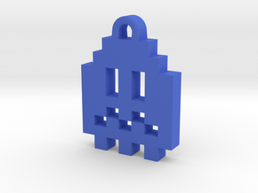 Pac Man Ghost 8-bit Earring 1 (afraid) in Blue Processed Versatile Plastic