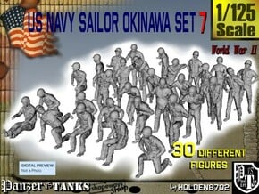 1/125 US Navy Okinawa Set 7 in Tan Fine Detail Plastic