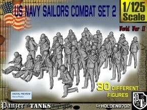 1/125 US Navy Sailors Combat SET 2 in Tan Fine Detail Plastic