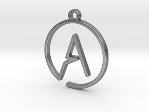 A Monogram Pendant in Natural Silver