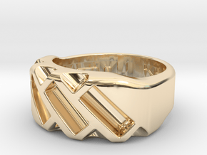 US4.5 Ring XVII: Tritium in 14k Gold Plated Brass