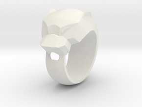 Panther Ring Size 7,2 Hallow in White Natural Versatile Plastic