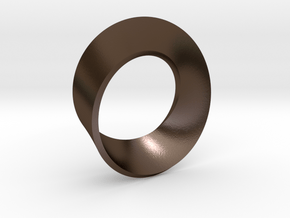 Perfect Mobius in Polished Bronze Steel: Medium