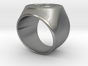 Riga Signet Ring v4 in Natural Silver