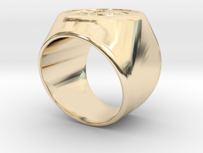 Riga Signet Ring v4 in 14k Gold Plated Brass