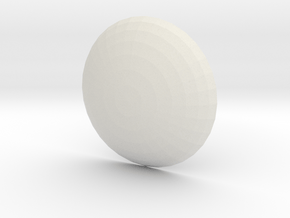 Neopixel Tactile Button - 30mm Smooth in White Natural Versatile Plastic