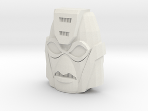 Gobots Cop-Tur Face (Titans Return) in White Natural Versatile Plastic