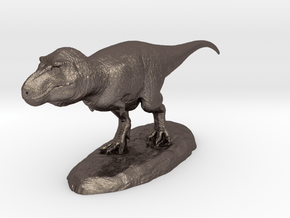 Tyrannosaurus rex in Polished Bronzed Silver Steel