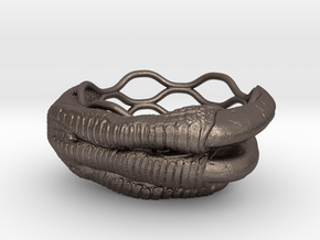 Spino Egg Holder in Polished Bronzed Silver Steel