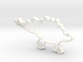 Stegosaurus cookie cutter in White Processed Versatile Plastic