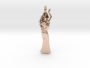 Queenly Pendant in 14k Rose Gold Plated Brass