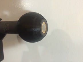 Acoustic Sphere (20mm mic) (40mm diameter) in Black Natural Versatile Plastic