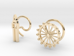 London Snail Studs in 14K Yellow Gold