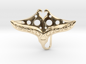 Ray Fish Butterfly in 14k Gold Plated Brass