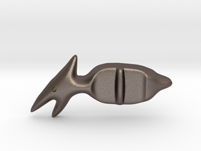 Pteranodon chopsticks holder in Polished Bronzed Silver Steel