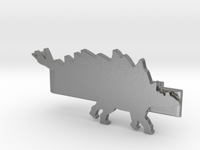 Stegosaurus Tie Clip in Natural Silver