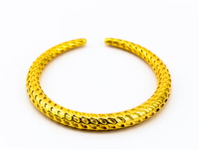 DRAGON Solid, Bracelet. Pure, Strong. in 18k Gold Plated Brass: Extra Small