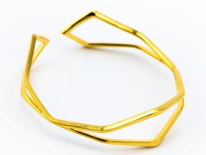 HIDDEN HEART Sharp, Bracelet. in 18k Gold Plated Brass: Small