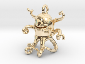 Octopus 67e Je in 14k Gold Plated Brass