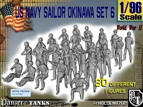 1/96 US Navy Okinawa Set 6 in Tan Fine Detail Plastic