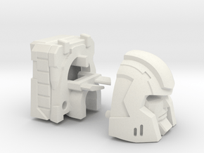 Little Heracles' Head for Combiner Wars Jeeps in White Natural Versatile Plastic