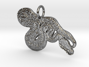 Serpent Pendant in Polished Silver