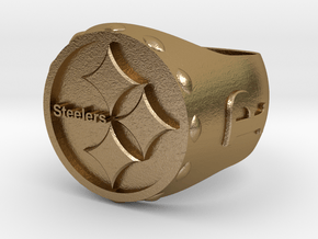 Steelers Ring size 12 in Polished Gold Steel