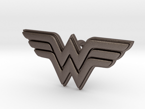 Wonder Woman Pendant in Polished Bronzed Silver Steel