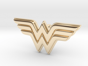 Wonder Woman Pendant in 14K Yellow Gold