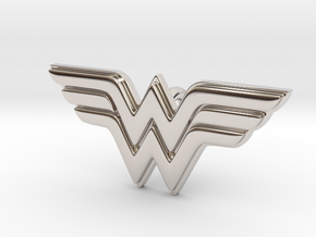 Wonder Woman Pendant in Rhodium Plated Brass