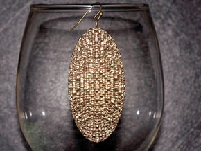 Texture Earring #2 in Natural Brass