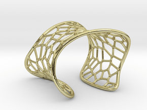 Voronoi Cuff Bracelet in 18k Gold