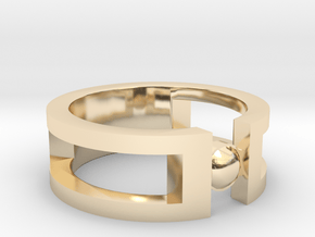 Stone ring in 14k Gold Plated Brass
