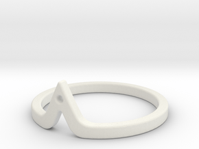 Corner Ring in White Natural Versatile Plastic