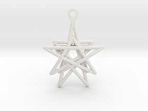 3D Printed Star in the Universe Earrings by bondsw in White Natural Versatile Plastic