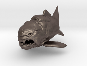 Dunkleosteus middle size(color) in Polished Bronzed Silver Steel