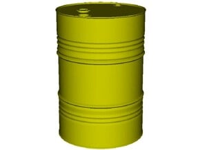 1/16 scale petroleum 200 lt oil drum x 1 in Clear Ultra Fine Detail Plastic