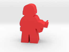Game Piece, Red Force Soldier in Red Processed Versatile Plastic