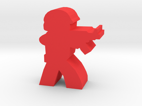 Game Piece, Red Force Rifleman in Red Processed Versatile Plastic