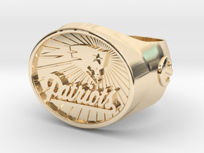 Patriots Ring size 12 in 14k Gold Plated Brass