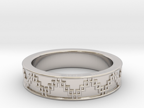 3D Printed Victory Ring | Men Size 9  in Platinum