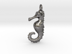 Hippocampus Pendant in Polished Nickel Steel