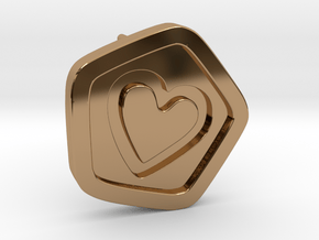 3D Printed Bond What You Love Stud Earrings in Polished Brass