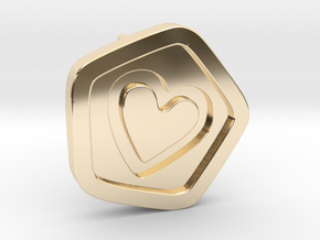 3D Printed Bond What You Love Stud Earrings in 14k Gold Plated Brass