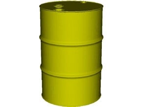1/18 scale WWII US 55 gallons oil drum x 1 in Clear Ultra Fine Detail Plastic