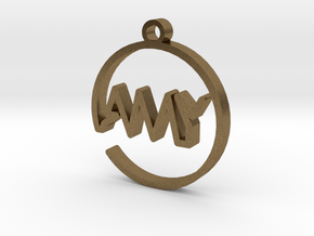 AMY First Name Pendant in Natural Bronze